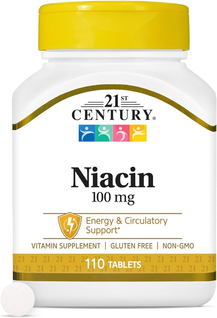 21st Century Niacin Tablets, 100 mg, 110 Tellen