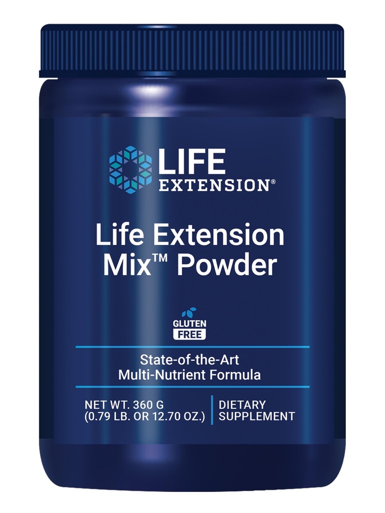 Life Extension MixTM Powder, high Potency, Advanced Vitamin, Mineral, Fruit & Vegetable Formula, Vitamin B, C, D, E, Magnesium, for Whole-Body Health, Healthy Aging, Gluten-Free, 12,70 oz