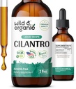 Wild & Organic Cilantro Drops - Detox Cleanse with Liquid Cilantro Supplement - Korianderblad Extract Tinctuur - Vegan, Sugar & Alcohol-Free - 2 fl oz