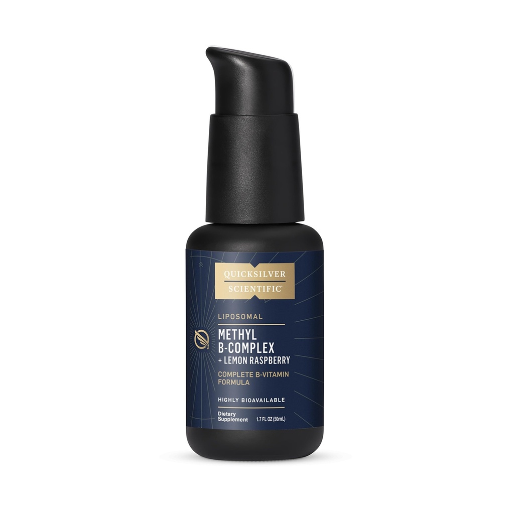 Quicksilver Scientific Methyl B Complex - Liquid Vitamin with Superior Liposomal Absorption of Vitamin B12, Folate, Vitamin B6, Riboflavin, Biotin, Pantothenic Acid, Vitamin B1, Niacin (50 ml)