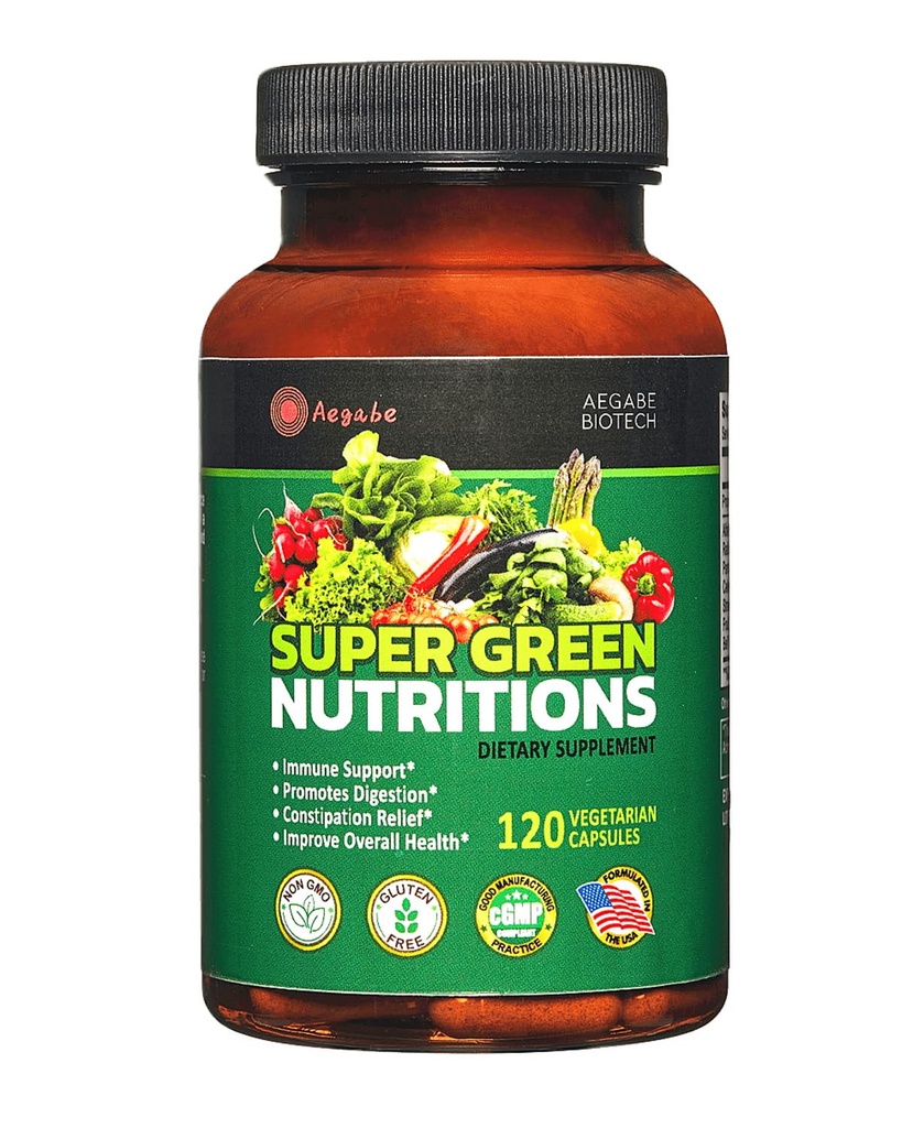 Fruits and Veggies Supplement, 36 Fruits & Vegetables with 24 Essential Vitamins, Minerals & Trace Elements,High in Fiber for Digestion & Constipation Relief,Daily Nutritional Support,120 Capsules