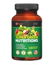Fruit en groenten supplement, 36 Fruit en groenten met 24 essentiële vitamines, mineralen en sporenelementen, hoog in vezel voor spijsvertering en constipatie verlichting, dagelijkse voedingsondersteuning,120 capsules