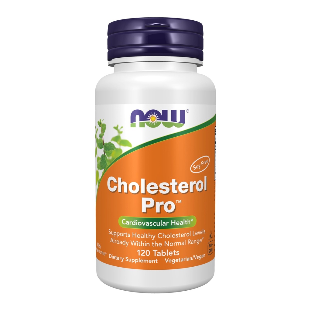 NOW Foods Supplements, Cholesterol ProTM met BergamonteTM en Plant Sterols, Cardiovasculaire Gezondheid*, 120 tabletten