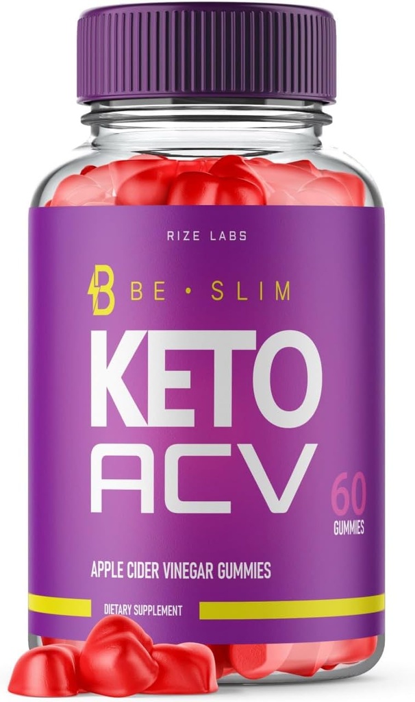 rize labs Wees Slim Keto ACV Gummies voor geavanceerde gewichtsverlies, essentiële fitness en lange levensduur doelstellingen, BeSlim supplement om energieniveaus te verhogen (60 Gummies)