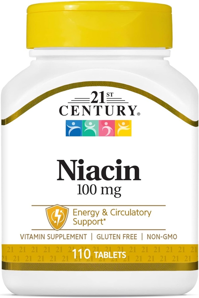 21st Century Niacin Tablets, 100 mg, 110 Tellen