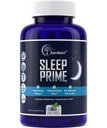 Slaap Prime Vegan natuurlijke slaaphulp voor volwassenen extra sterkte - Diepe slaap Supplement - Herbal Slaappil - Stress Relief - Melatonine, GABA - 60 Veggie caps