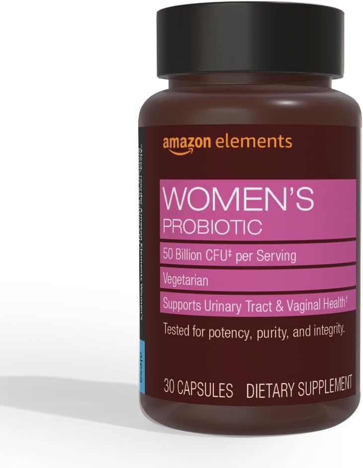 Elementen One Daily Women's Probiotic, Support Urinary Tract and Vaginal Health, 50 Miljard CFU (7 stammen), Lactobaccilus en Bifidobacteria blend, 30 Capsules