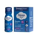 Dream Water Sleep Aid Supplement Drink; Melatonin 5mg, GABA, 5-HTP; Zero Sugar, Natural Flavors, No Added Colors, 2.5 oz Liquid Sleep Shots, Snoozeberry, 4-Count