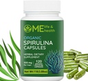ME LIFE & Health Health Spirulina Capsules, 100% Organisch Spirulina Poeder (120 ct) 500 mg Rijk aan eiwit, vitamine A, B12 Antioxidanten & Vitaminen, Veganistisch, Natuurlijke en Pure Spirulina Non-GMO & Glutenvrij