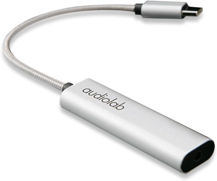 Audiolab Draagbare hoofdtelefoonversterker Audio Aangedreven USB DAC hoofdtelefoonversterker voor telefoon (Android, USB-C Port)