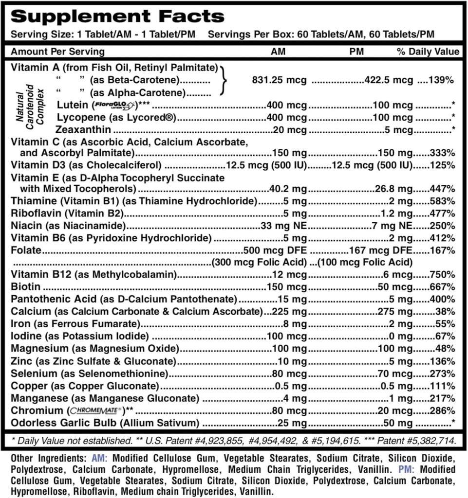 MDR Fitness Tabs Gepatenteerde AM/PM Multivitamine voor mannen Doctor Geformuleerd met juiste voedingsstoffen op het juiste moment - Glutenvrij - 2 maanden levering