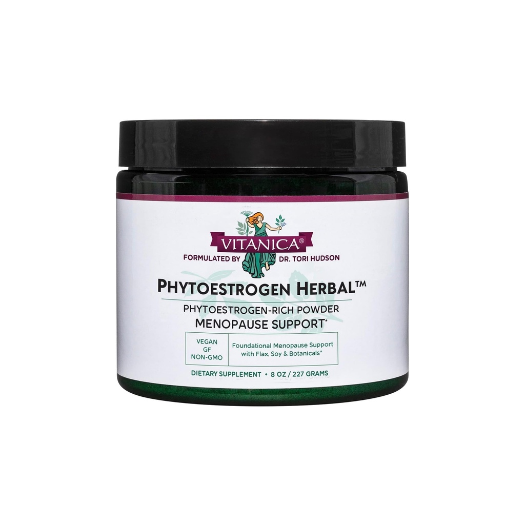 Vitanica Fytooestro Herbal Non-GMO PMS, Menopauze Relief Supplement voor vrouwen, Hormone Balance, Nachtzweet & Hot Flash Relief, Soy Isoflavones, Vegan, Poeder 8 Oz (Fytooestrogeen Kruiden)
