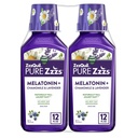 ZzzQuil Pure Zzzs Melatonin Liquid, Sleep Aid, Liquid Melatonin 2mg, with Chamomile & Lavender, Fall Asleep Fast, Melatonin Sleep Aids for Adults, Berry Flavored, 2 Pack, 24 FL OZ
