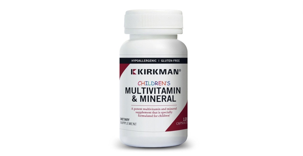 Kirkman - Kinderen Multivitamine & Mineraal Capsules - 120 Capsules - Krachtige Broad Spectrum Vitamine/Mineral Supplement - met Coenzyme Q-10 - Geen kunstmatige kleuren of smaken