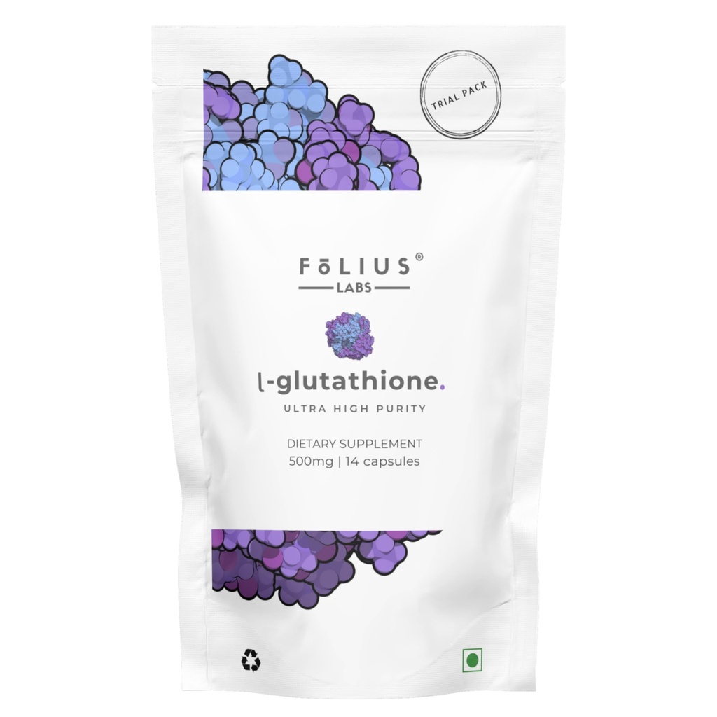 Ultra High Strength L-Glutathione 98% Supplement - 500mg Geconcentreerde Formule, Reduced L-Glutathione Supplement - (7-Day Trial Pack)
