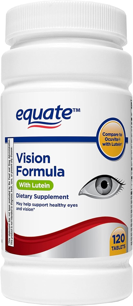 Equate - Vision Formule met Lutein, Eye Health Vitamine en Mineraal Supplement, 120 tabletten door Equate
