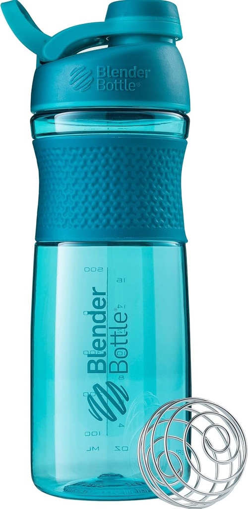 BlenderBattle SportMixer Shaker Bottle Perfect voor eiwitshakes en pre-workout, 28-Ounce, Teal