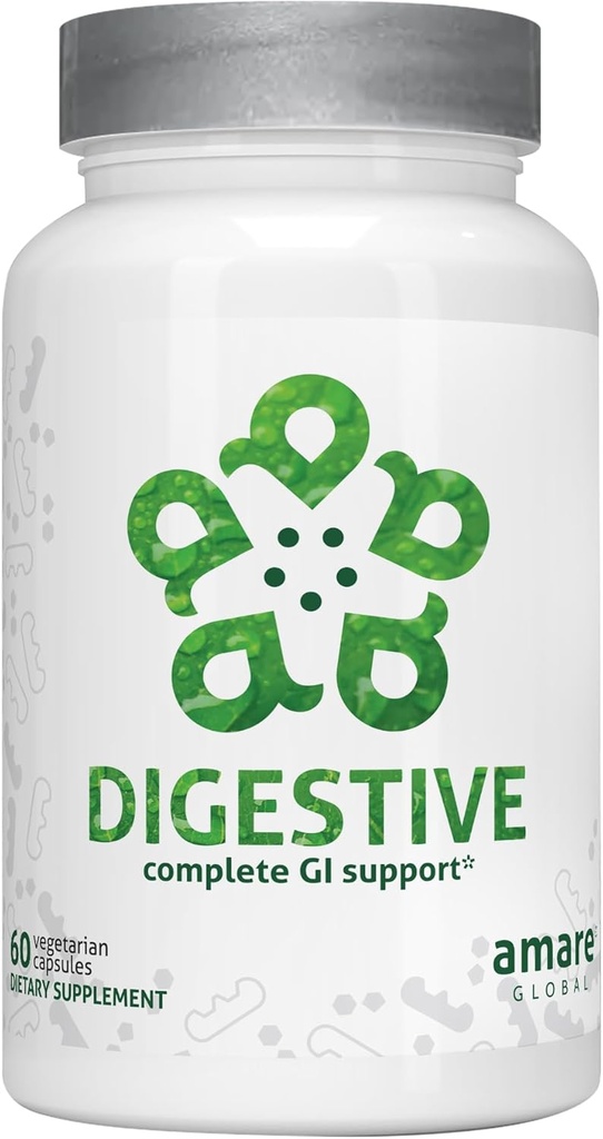 Digestief Complete GI Ondersteuning van Boven-, Midden- en Onder- Gastro-intestinale Systeem, 60 Capsules