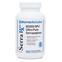 Serra-RX 80.000 SU Serrapeptase - zuur-restant Proteolytische Systemische Enzyme, Non-GMO, Glutenvrij, Veganistisch, Ondersteunt Sinus & Lung Health, 180 Veg Capsules
