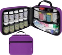 Grote gewatteerde pil Flessen Organisator, Medicine Bag, Case, Carrier voor Medicijnen, Vitaminen, en Medical Supplies - Travel Medicine Organizer en Home Storage Med Bag - Paars (Zonder slot)