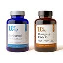 Utzy Naturals Lipid Support Bundle Berbecol 500 mg & Omega 3 Visolie