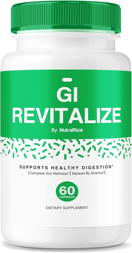 GI Revitalize Capsules - GI Revitalize Pro Pillen ter ondersteuning van gezonde spijsvertering, GI Revitalized Advanced Formula for Gut Health, G I Revitalizer Maximale sterkte Supplement Reviews (60 capsules)