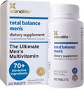 Xtendlife Total Balance Mannen Multivitamine voor Immuun, Hart, Digestieve en Cellulaire Gezondheid - Dagelijkse ondersteuning - 70+ Nutriënten en Mineralen - 30 dagen levering