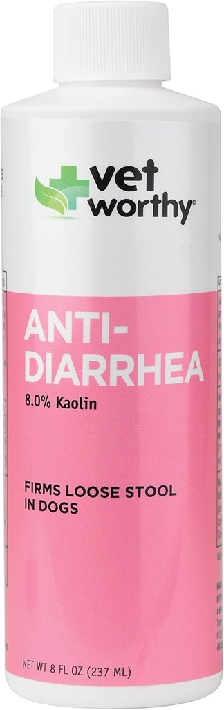 Vet Worthy Anti-Diarree voor honden - Hondensupplement om te helpen verlichten diarree, maag-upset, en ongemak - 8oz