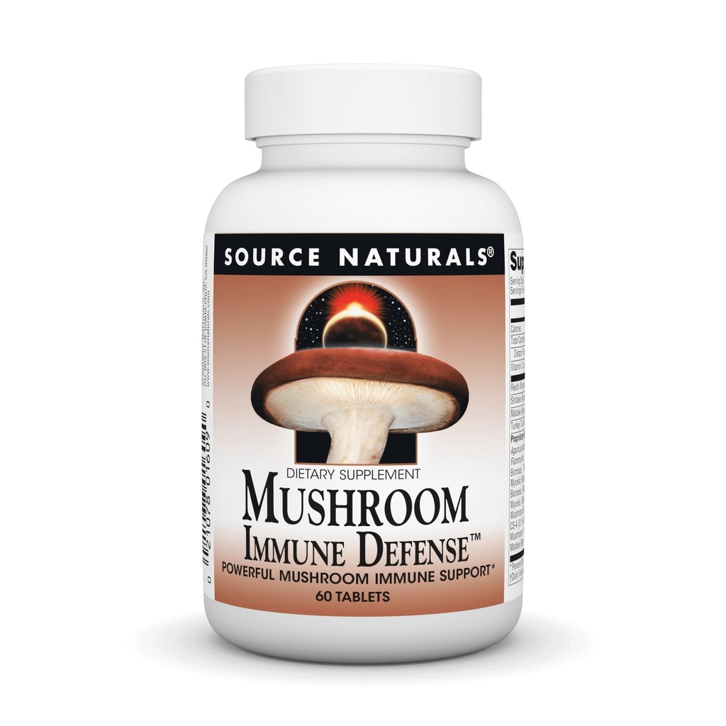 Bron Naturals Mushroom Immune Defense, Krachtige Mushroom Immune Support*, 16 Blend Complex - 60 Tablets