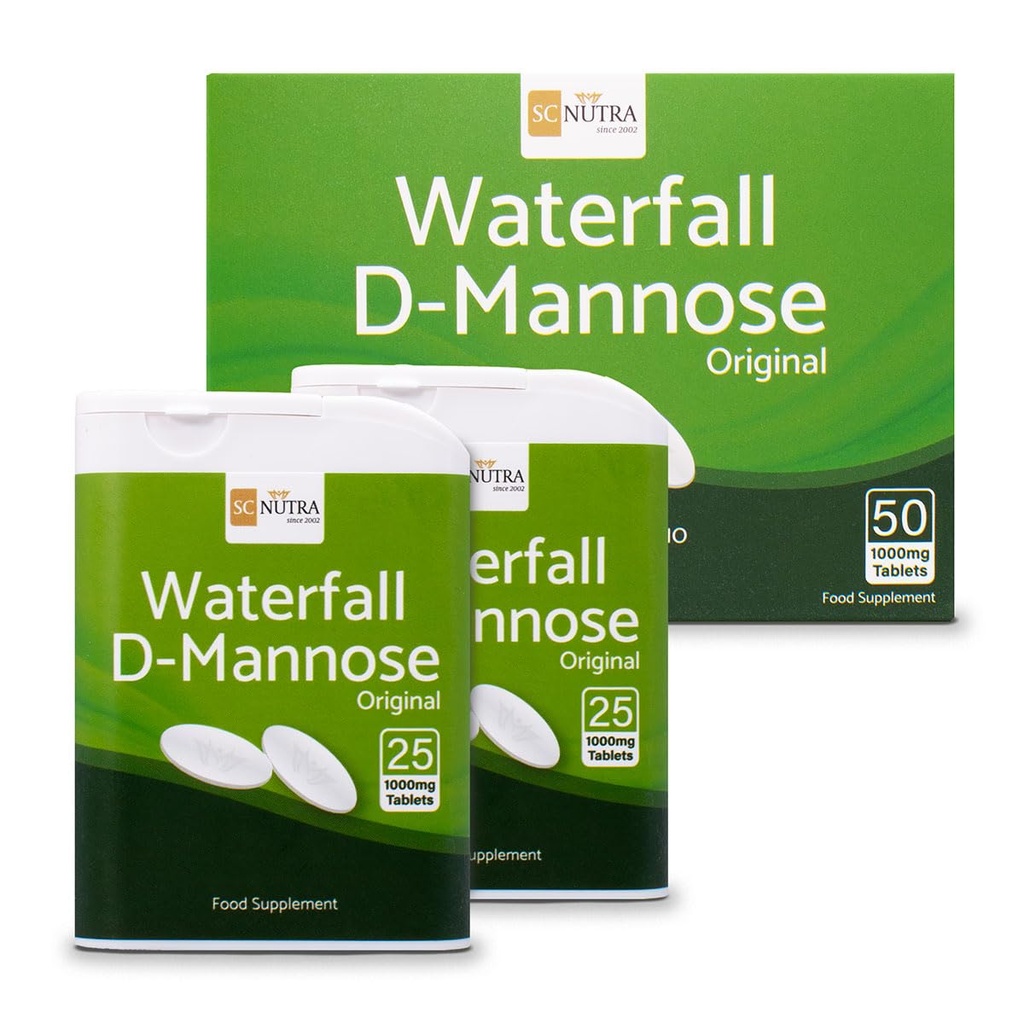 D-Mannose tabletten 1000mg - Waterval D-Mannose afkomstig van Birch - 50 tabletten - SC Nutra (Sweet Cures)