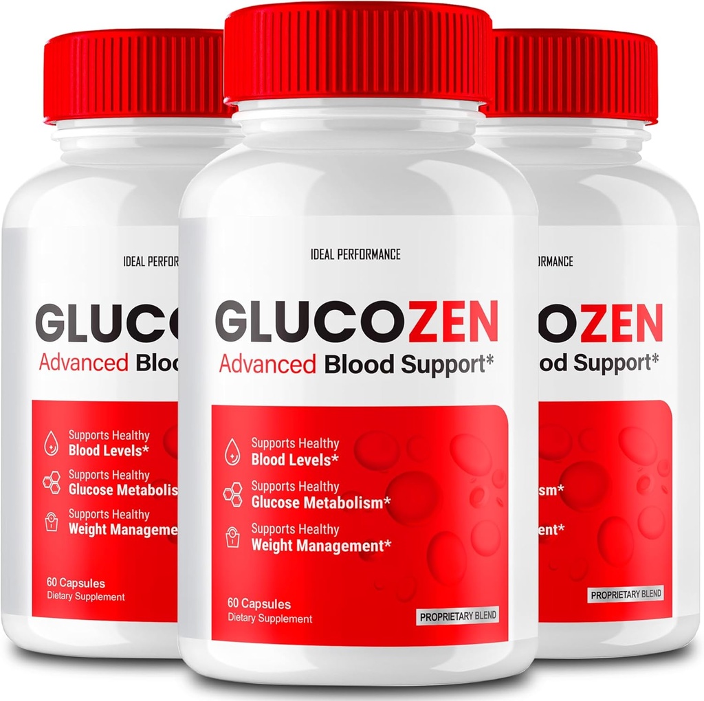 Glucozen Capsules, Glucozen Ondersteuning Supplement Pillen - Maximale sterkte, Glucozen Health & Wellness Capsules, Glucozen Alle natuurlijke formule pillen, Gluco Zen Health Capsules Beoordelingen (3 Pack)