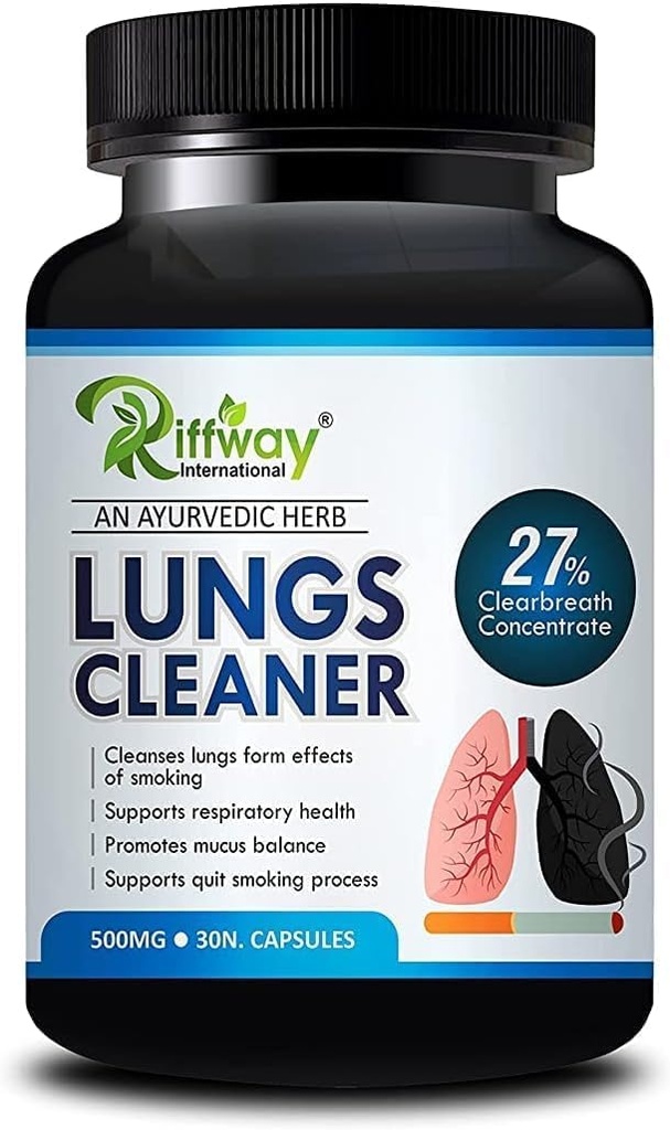 Longen Cleaner Ayurvedische Capsules voor Detox voor Rokers, Reinigt en Ontgiftingen Longen, 30 Capsules