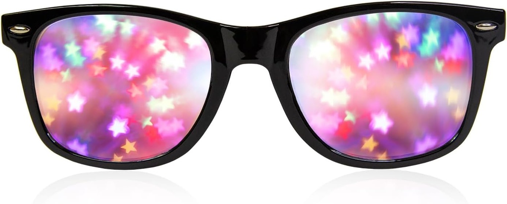 GloFX zwart frame ster diffractie glazen 