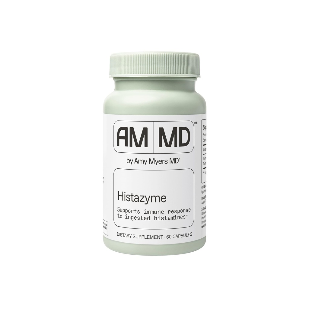 Amy Myers MD Histazyme - Diamine Oxidase Dao Enzyme Supplement Histamine Blocker ter ondersteuning van gezonde spijsvertering, voedsel afgeleide Histamine Intolerantie (HI) - 60 capsules - fles