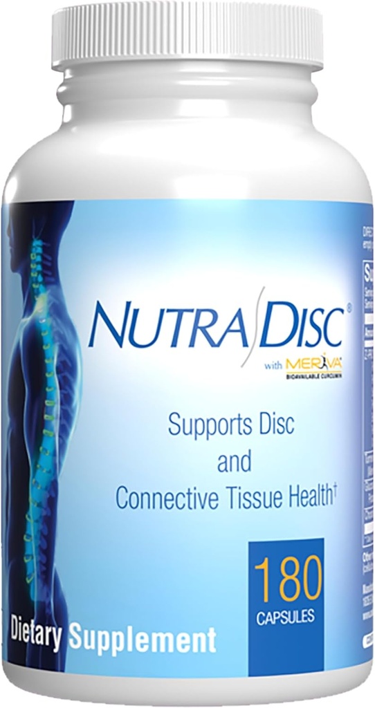 Nutra Disc & Joint Support Supplement - Clinically Formulated Restorative Cartilage ligament en Tendon Supplement met gepatenteerde Meriva Curcumin & Glucosamine en Chondroitin voor volwassenen - 90 Servers
