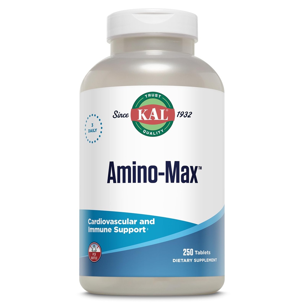KAL Amino Max, aminozuren, multiminerale complexe gecheleerde mineralen 250 tabletten