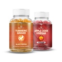 BeLive Kurkuma en Apple Cider Vinegar Gummy's voor Inmune Ondersteuning, Mobiliteit Ondersteuning, Detox, Reiniging en Digestieve Gezondheid