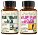 Multivitamine Multimineral Supplement voor mannen + vrouwen 2-bottle bundel. Gezonde immuunrespons, sterke gewrichten en botten, ooggezondheid, spijsverteringssysteem ondersteuning, antioxidant eigenschappen