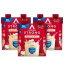Atkins Strong High Protein Shake, Vanille Smaak, 30g Proteïne, Low Carb en Low Sugar Shake, Keto Vriendelijk, Glutenvrij, Spier en Gut Health Ondersteuning Complex, 12 Tellen