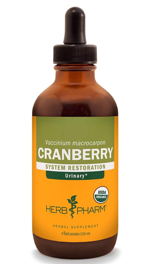 Herb Pharm Certified Biologische Cranberry Liquid Extract voor Urine Tract Ondersteuning - 4 Ounce