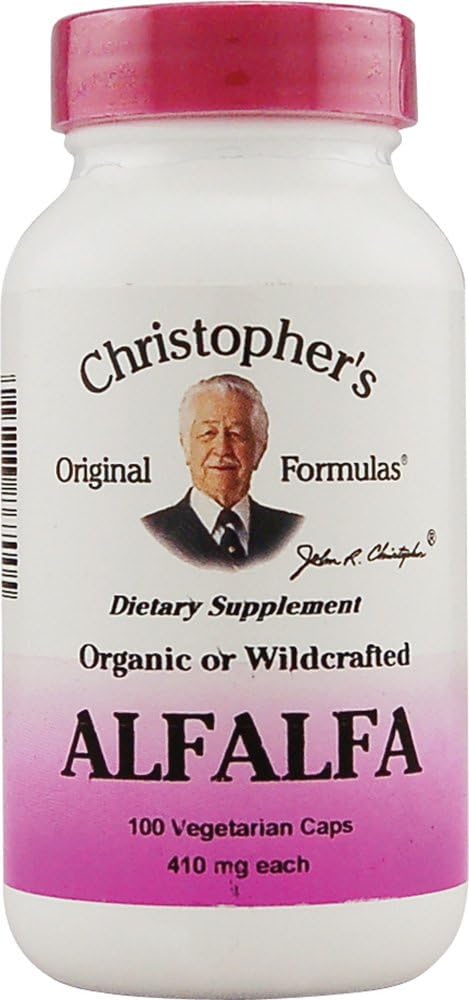 Christopher's Alfalfa - 410 mg - 100 Vegetarische Capsules