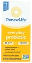 Renew Life Everyday Probiotic Capsules, Daily Supplement ondersteunt urine, spijsvertering en immuungezondheid, L. Rhamnosus GG, zuivel, soja en glutenvrije, 15 miljard CFU, 30 Tellen