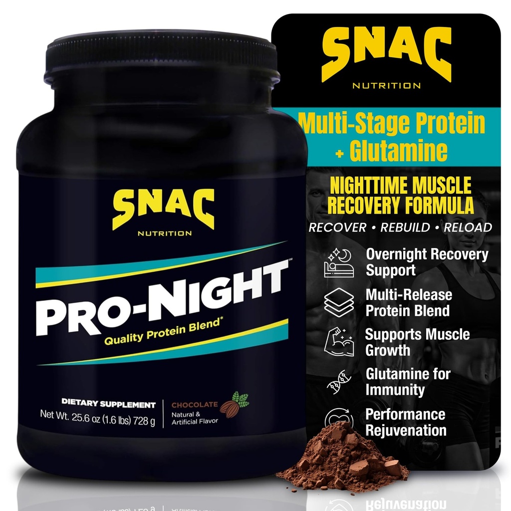 SNAC Pro-Night Quality Proteïne Blend voor Nachtspierherstel, Chocolade
