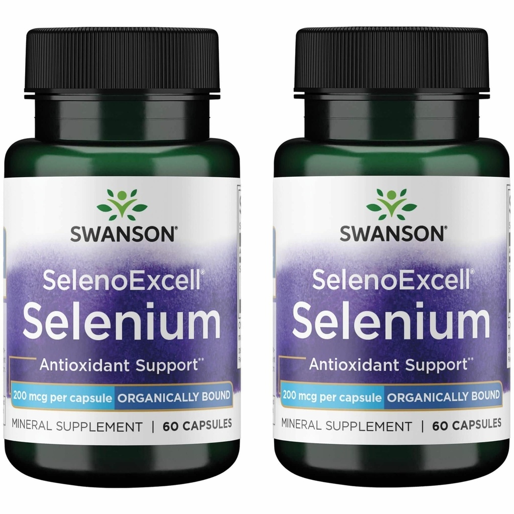 Swanson Selenoexcell Selenium 200 mcg 60 capsules (2 verpakkingen)