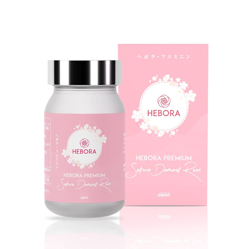 Hebora Premium Sakura Damask Rose Japan - Zelfgeurde Supplement Body Deoderizing PMS Ondersteuning Nieuwe versie 2023