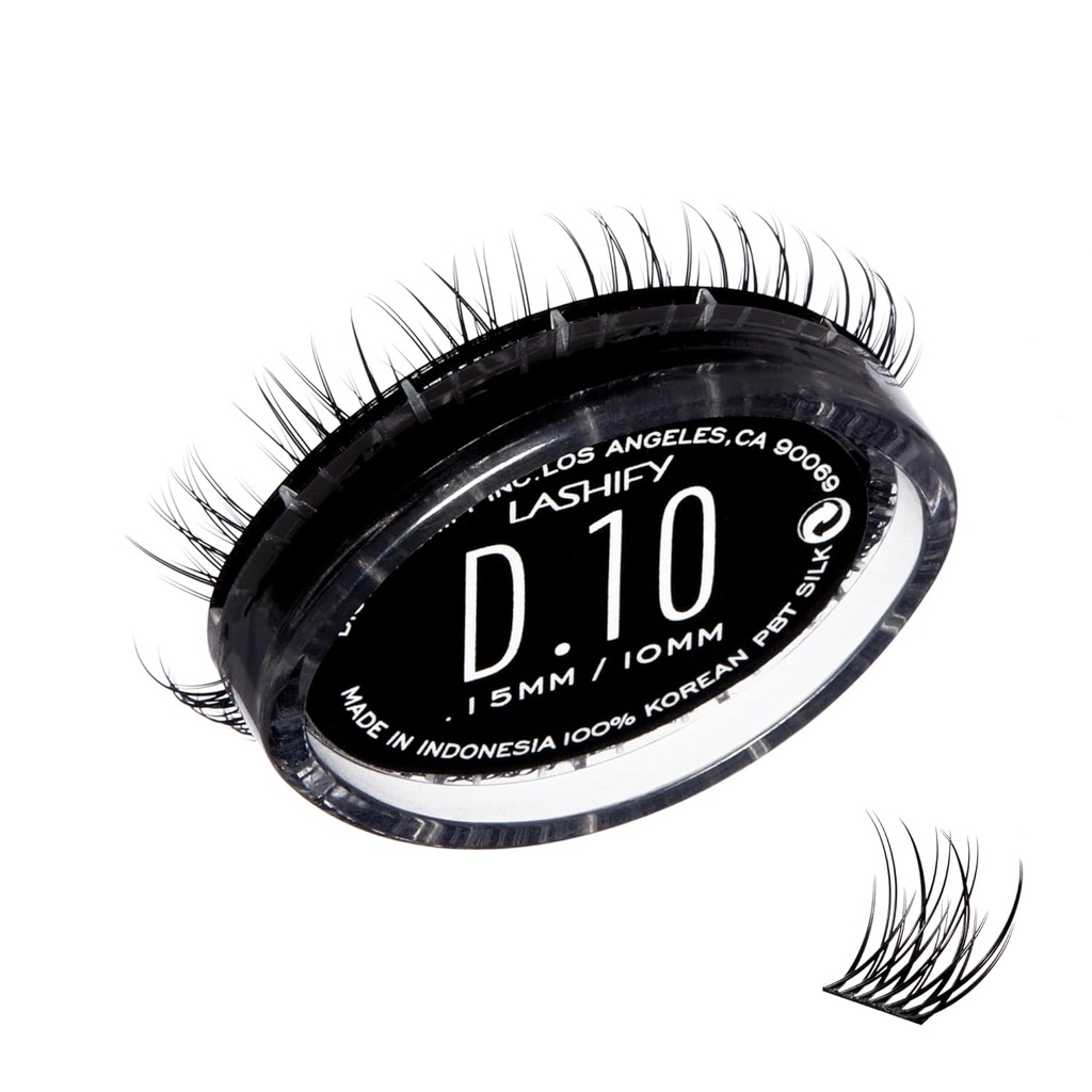 Lashify Drama 10mm Gossamer wimperextensies Navullen, Zwart, Makkelijk DIY Valse wimpers voor een natuurlijke look
