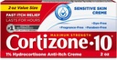 Cortizone 10 Maximale sterkte Gevoelige huid Anti-Itch Cream, 1% Hydrocortison, 2 oz.