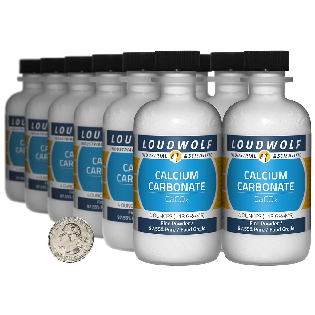 Calcium Carbonaat / 3 Ponden / 12 Flessen / 97,55% Pure Food Graad / Fijn poeder
