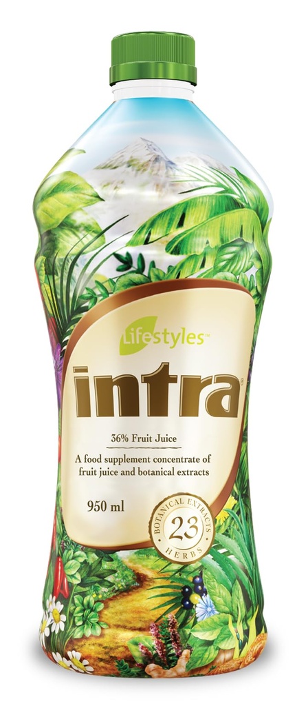 Intra Lifestyles Kruidensap Drinken Botanische Drank voor Immune Support, Detox, Digestieve & Cardiovasculaire Gezondheid 23 Botanische uitsparingen Made in Canada 1 Fles 950 ml (32 fl oz)