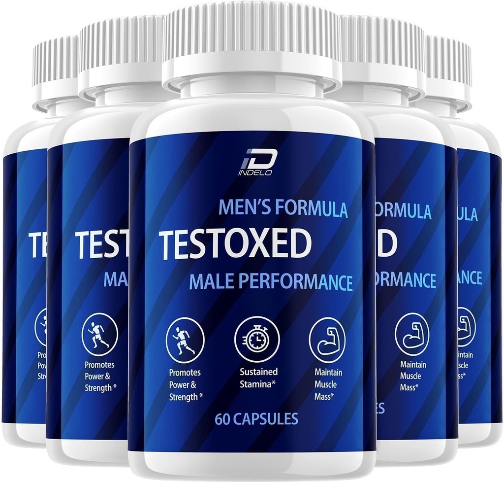 Testoxed Capsules Supplement, Testoxed Advanced Men Wellness Support, Officiële Testoxed Maximale sterkte Energieprestaties, Testoxed Premium Dietary Formula Reviews (5 Pack - 300 Capsules)